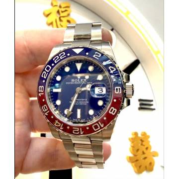 Pre Owned 01-2020 126719BLRO GMT Master II WG Blue Dial