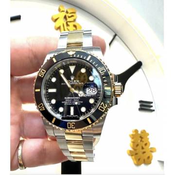 Pre Owned 09-2018 116613LN Submariner 2 Tone Black Dial