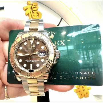Pre Owned 01-2021 126621 Yachtmaster 40mm 2 Tone Choco Dial