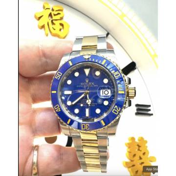 Pre Owned 06-2013 116613LB Submariner 2 Tone Matte Blue Dial